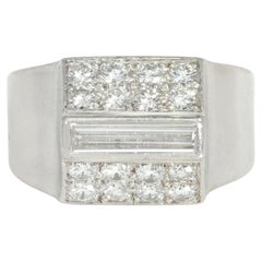 Art Deco diamond-set platinum wedge ring
