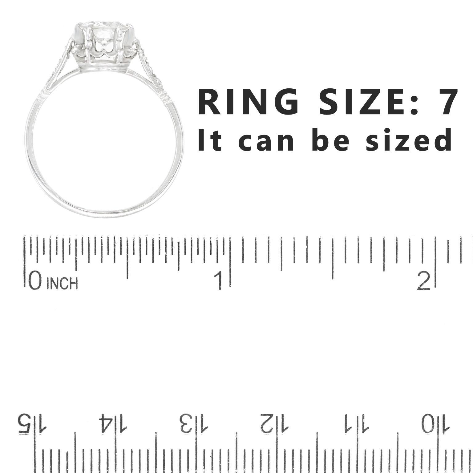 Art Deco Diamond-Set Ring Platinum 1