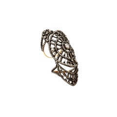 Art Deco Style Diamond Shield Ring