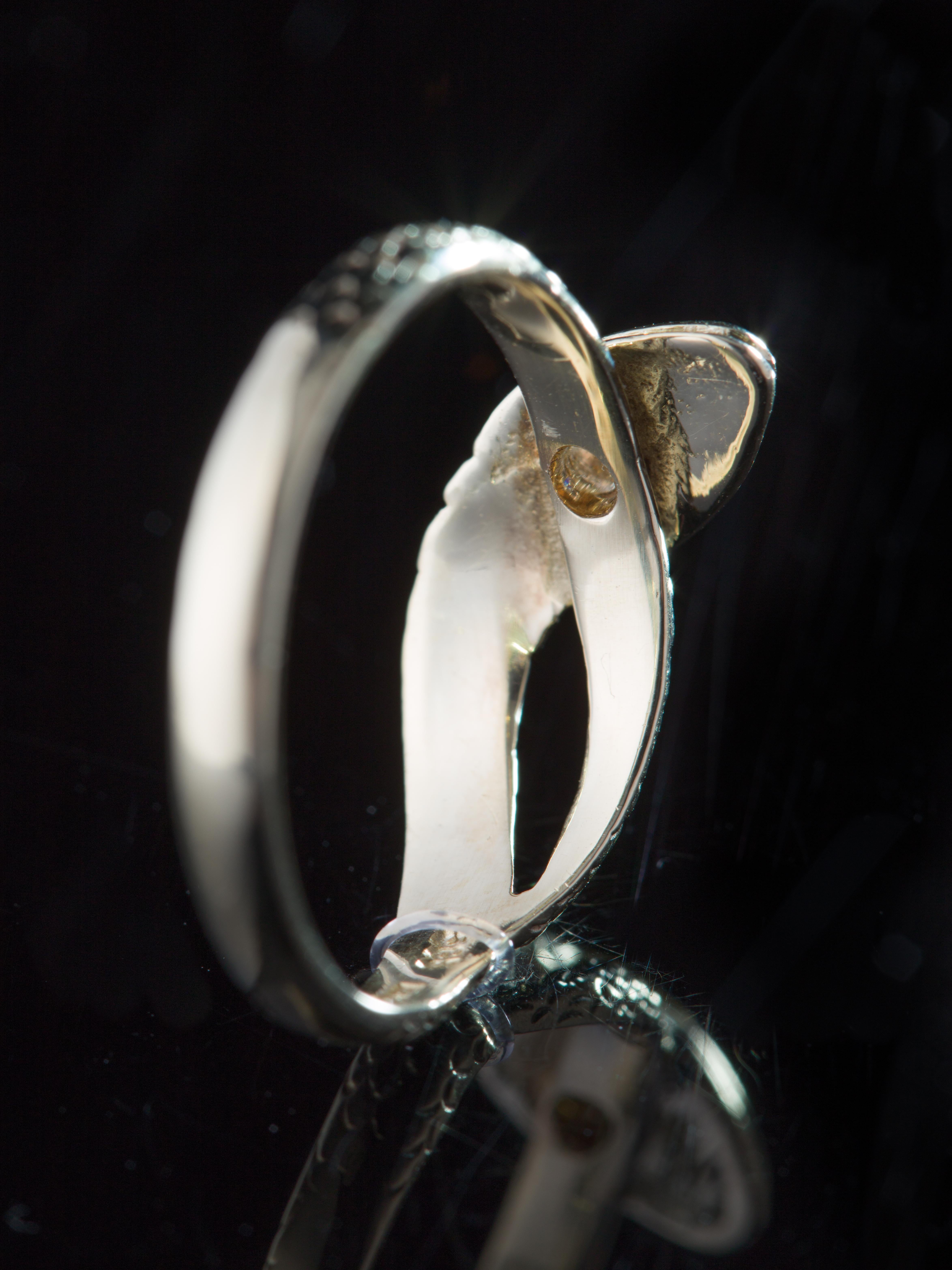 Women's or Men's Art Deco Diamond Snake Ring For Sale