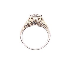 Art Deco Diamond Engagement Ring .22ct Old European Original 1920's Antique 18K