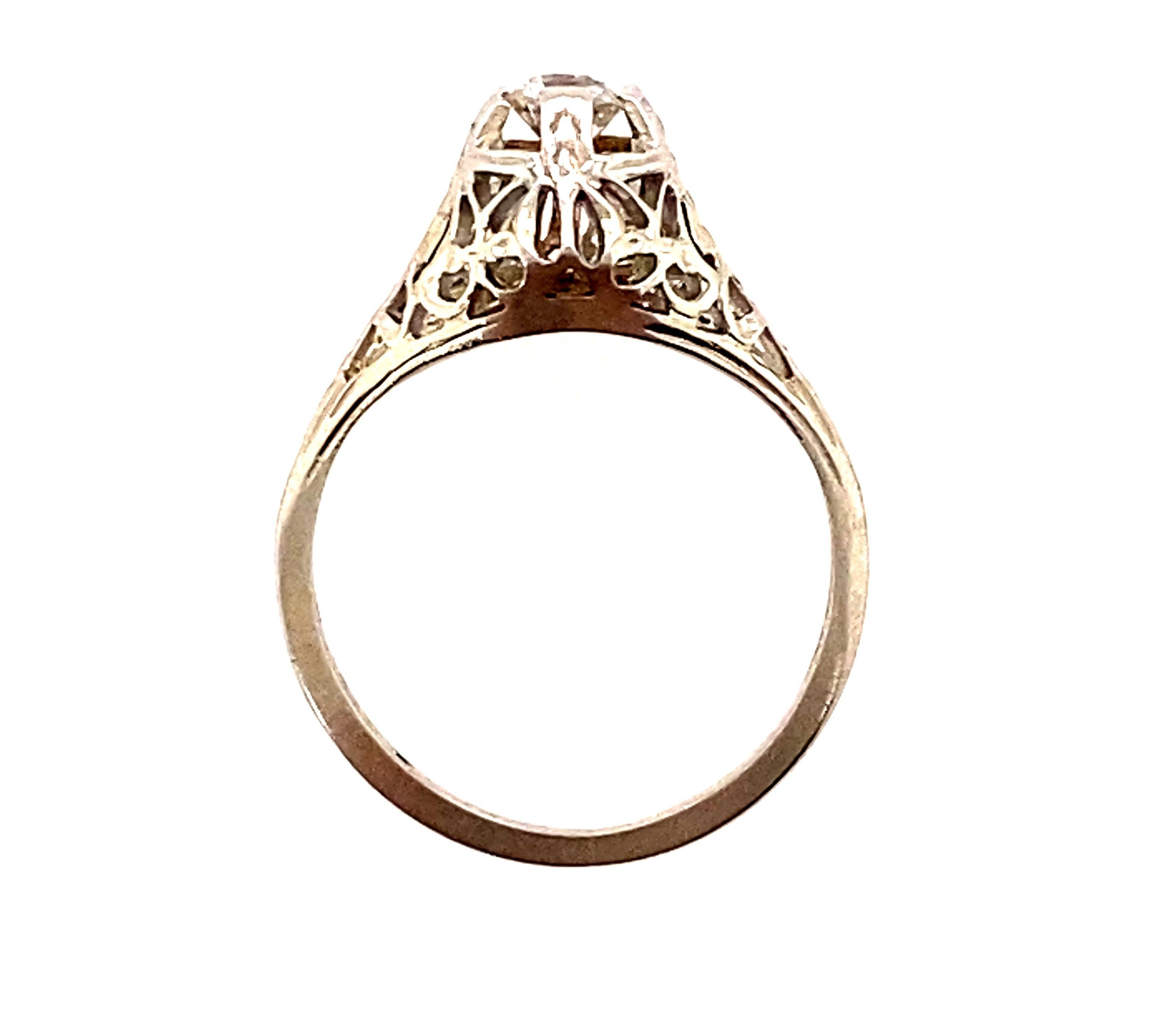 Genuine Original Antique from 1920's-1930's Solitaire Engagement Ring .25ct Old European Cut Diamond 18K White Gold 


Featuring a Scintillating Solo .25ct  H/SI1 Natural Mined Old European Cut Diamond

Belais Brothers Ring, First Jewelers in the