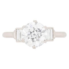 Art Deco Diamond Solitaire Engagement Ring, circa 1920s Art Deco Diamond Solitaire Engagement Ring, circa 1920s