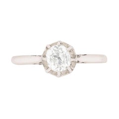Antique Art Deco Diamond Solitaire Engagement Ring, circa 1920s