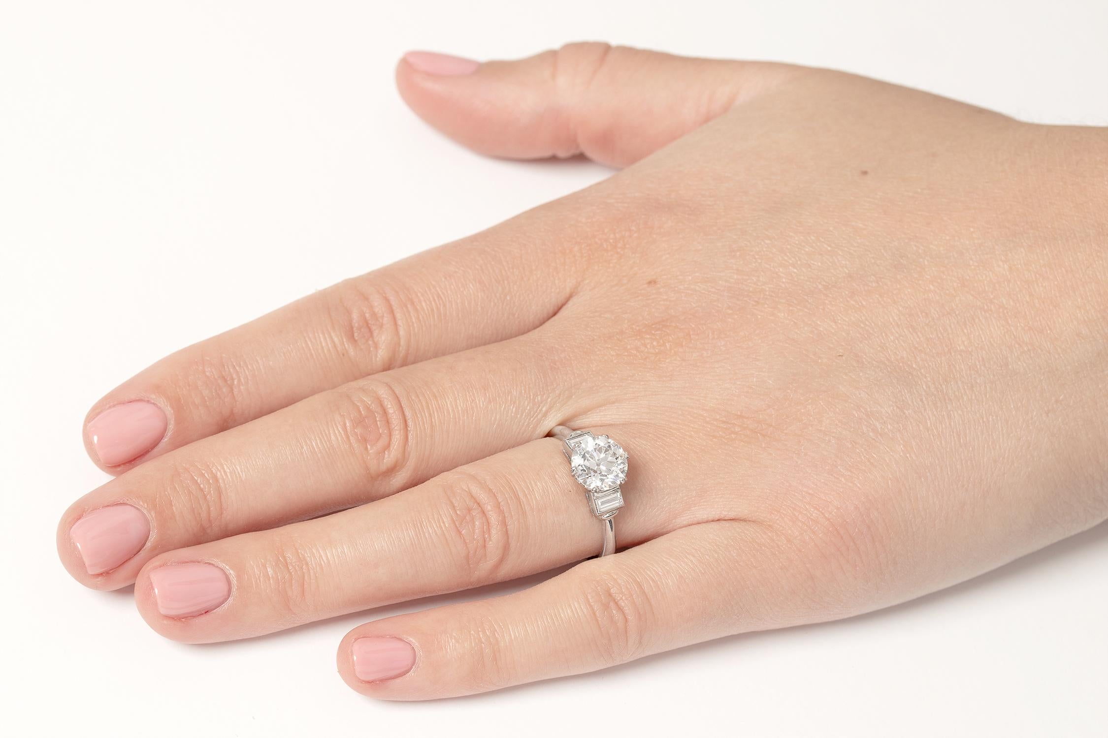 Art Deco Diamond Solitaire Engagement Ring, circa 1920s 2
