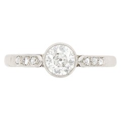 Art Deco Diamond Solitaire Engagement Ring, circa 1920s Art Deco Diamond Solitaire Engagement Ring, circa 1920s