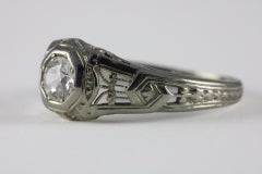 Art Deco Diamant Solitär-Ring