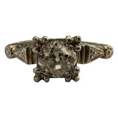 Art Deco Verlobungsring mit Diamant Solitär