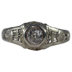 Art Deco Diamant Solitär-Ring