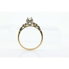 Art Deco Diamant Solitär filigraner Art Deco Diamant. 14k Gold Diamant im alteuropäischen Schliff Diamantring