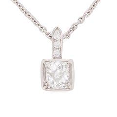 Art Deco Diamond Solitaire Pendant, circa 1920s