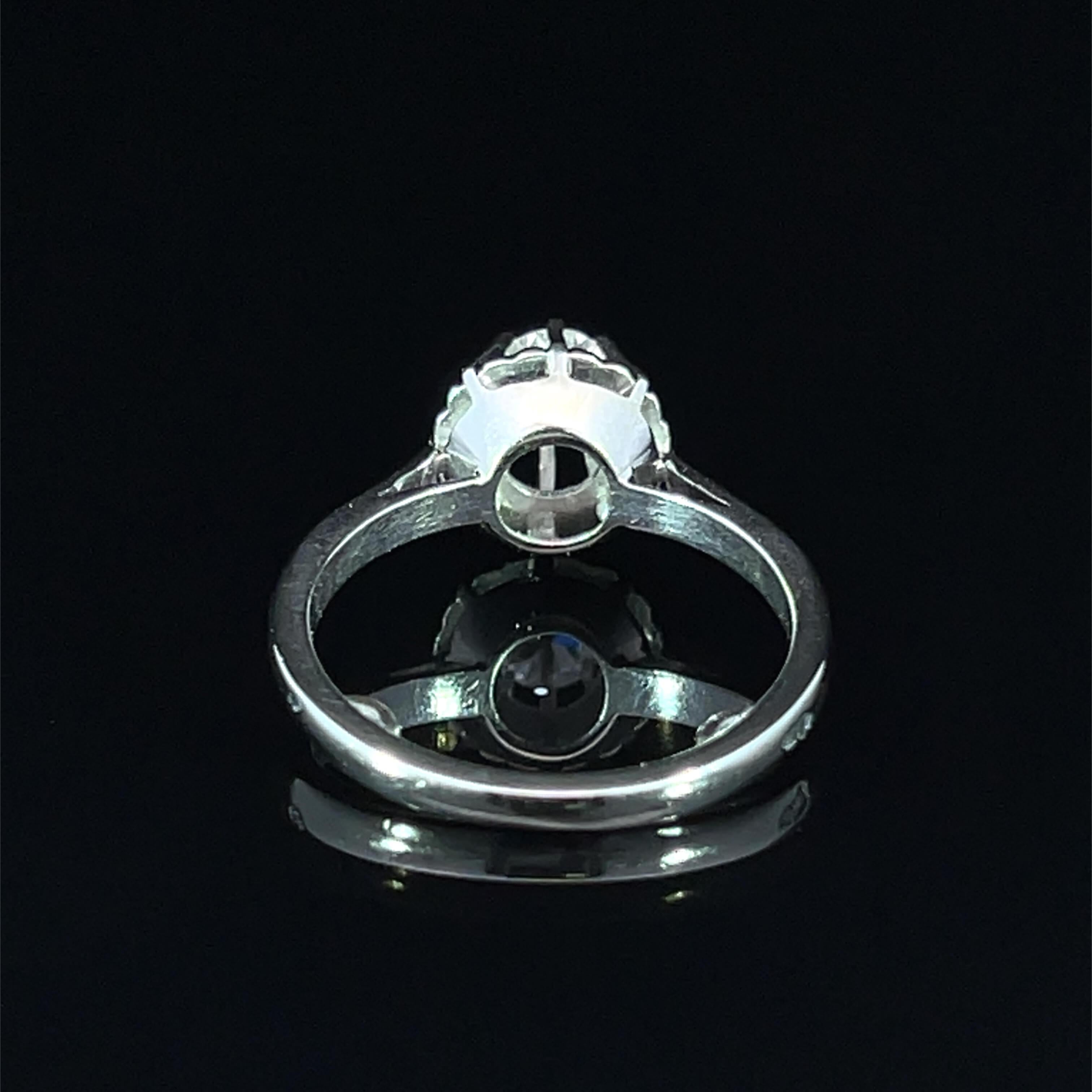 Women's or Men's Art Deco Diamond Solitaire Ring Circa 1930s