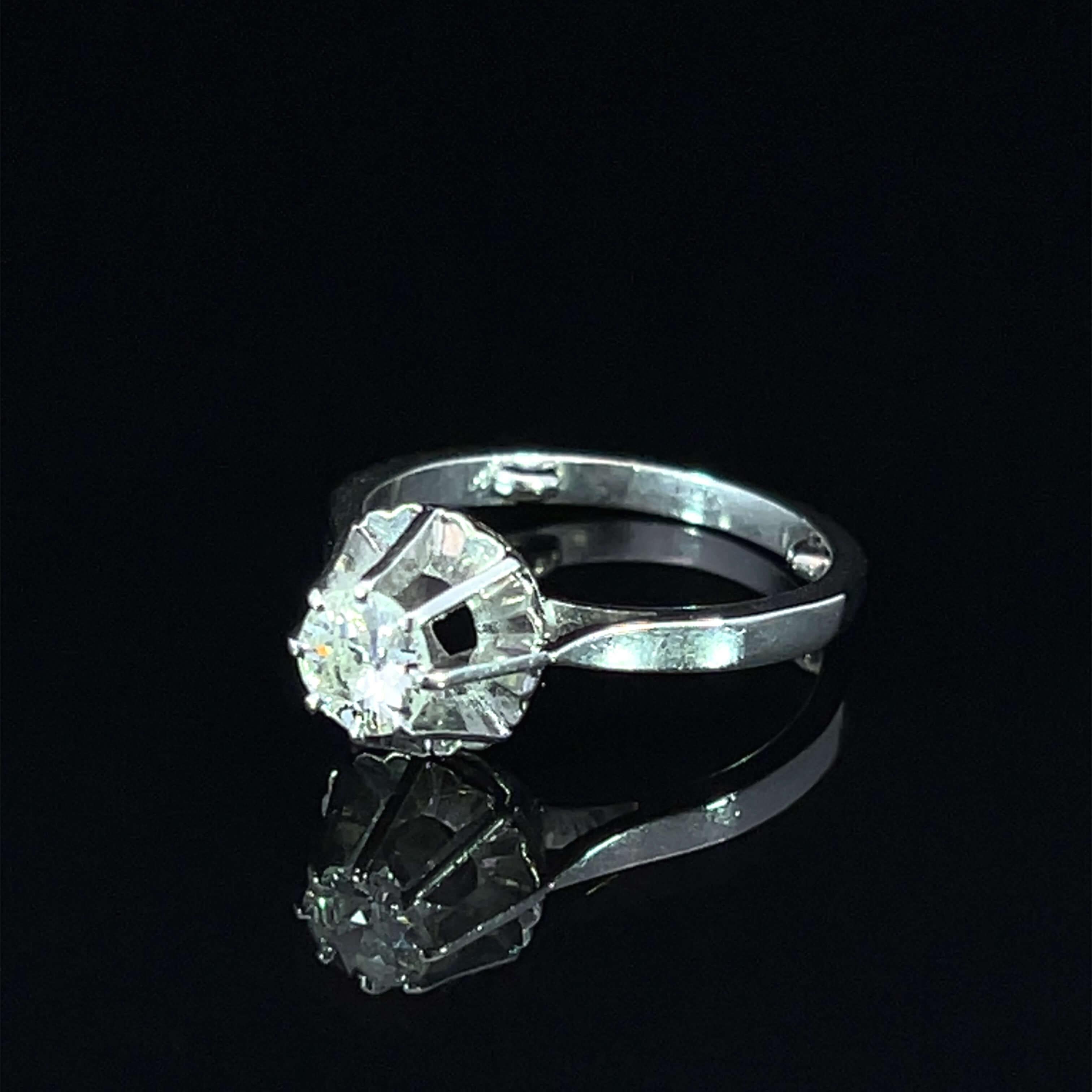 Art Deco Diamond Solitaire Ring Circa 1930s 1
