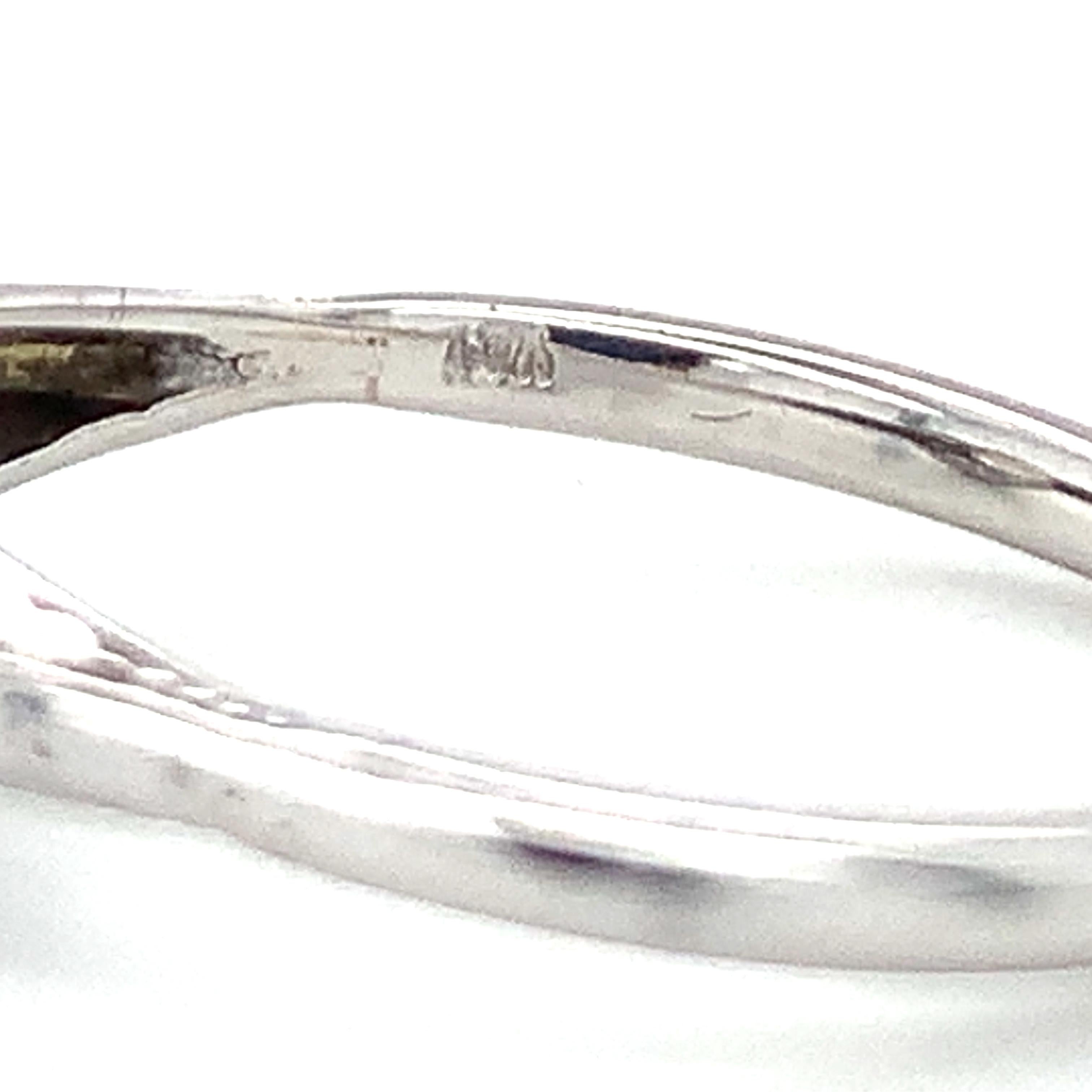 Women's Art Deco Diamond Solitaire White Gold Ring For Sale