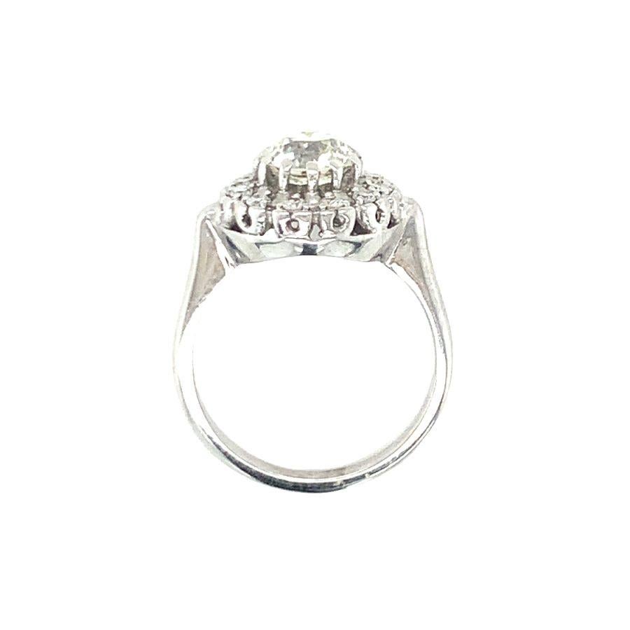 Women's Art Deco Diamond Solitaire White Gold Ring For Sale