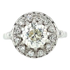Art Deco Diamond Solitaire White Gold Ring