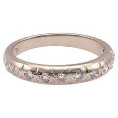 Art Deco Diamond Starburst Half Eternity Wedding Band