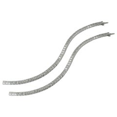 Art Deco Diamond Straight Line Two Bracelets