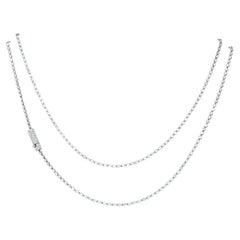 Collier tennis ancien Art déco en platine et diamants