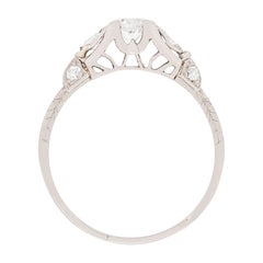 Art Deco Diamond Three-Stone Engagement Ring, circa 1920s