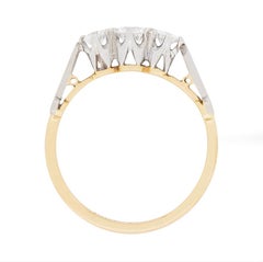 Art Deco Diamond Three-Stone Engagement Ring, circa 1930s