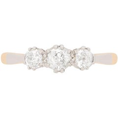 Art Deco Diamond Three-Stone Ring, circa 1920s