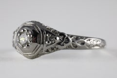 Art Deco Diamond Three-Stone Ring