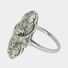 Art Deco Diamond Three Stone Ring