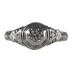 Art Deco Diamond Three-Stone Ring