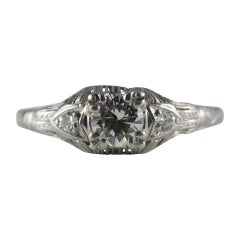 Art Deco Diamond Three-Stone Ring