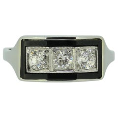 Art Deco Diamond Three Stone Ring