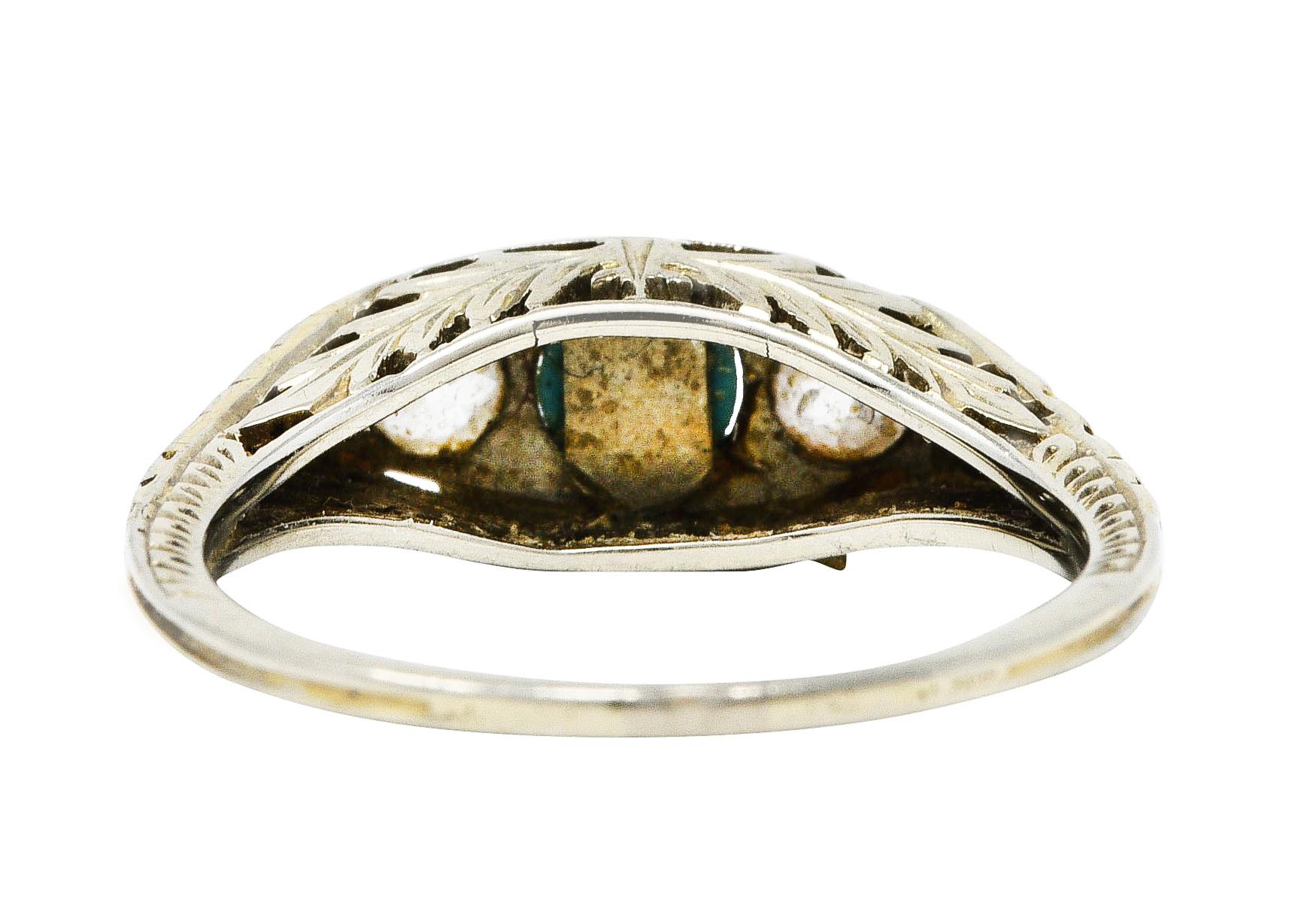 three stone vintage ring