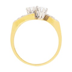 Art Deco Diamond Two-Stone Twist Engagement Ring, circa 1930s