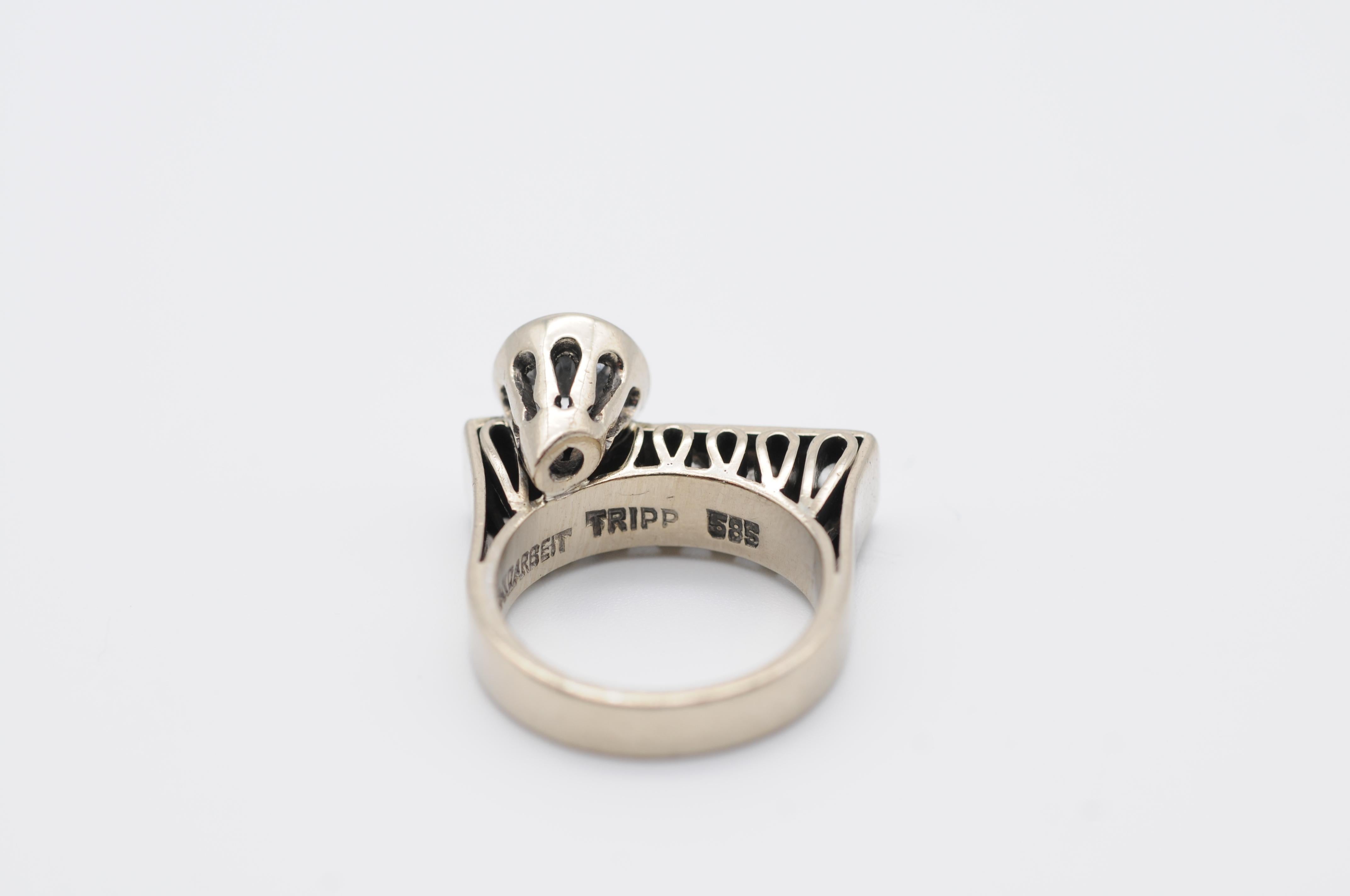 Art Deco Diamond VVS2 River 1.15 Carat Brilliant Ring  For Sale 4