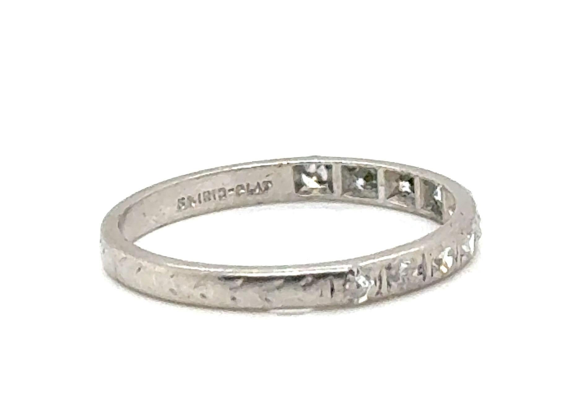 Genuine Original Antique Art Deco from 1920s Anniversary Band .25ct Diamond Platinum Wedding Ring 



Features 10 Matching Clean and Colorless Natural Antique Single Cut Diamonds

100% Natural Diamonds

Engraving on Shank Shows Some Signs of