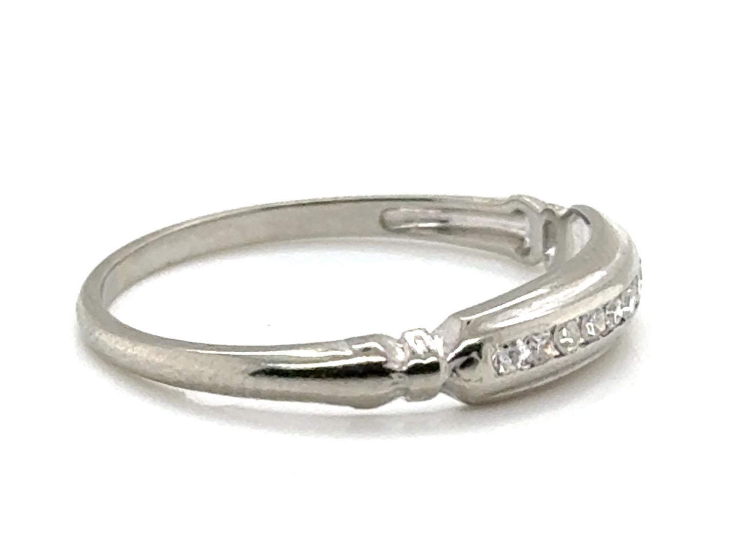 Genuine Original Art Deco Antique from 1930's .15ct Diamond Wedding Ring Anniversary Band 18K White Gold


Features Genuine Natural Mined D-F VVS Antique Single Cut Diamonds

Engraved Inside Shank

100% Natural Mined Diamonds 

.15 Carat Diamond