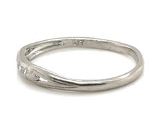 Art Deco Diamond Wedding Band Ring Mined .10ct Original 1930's Platinum