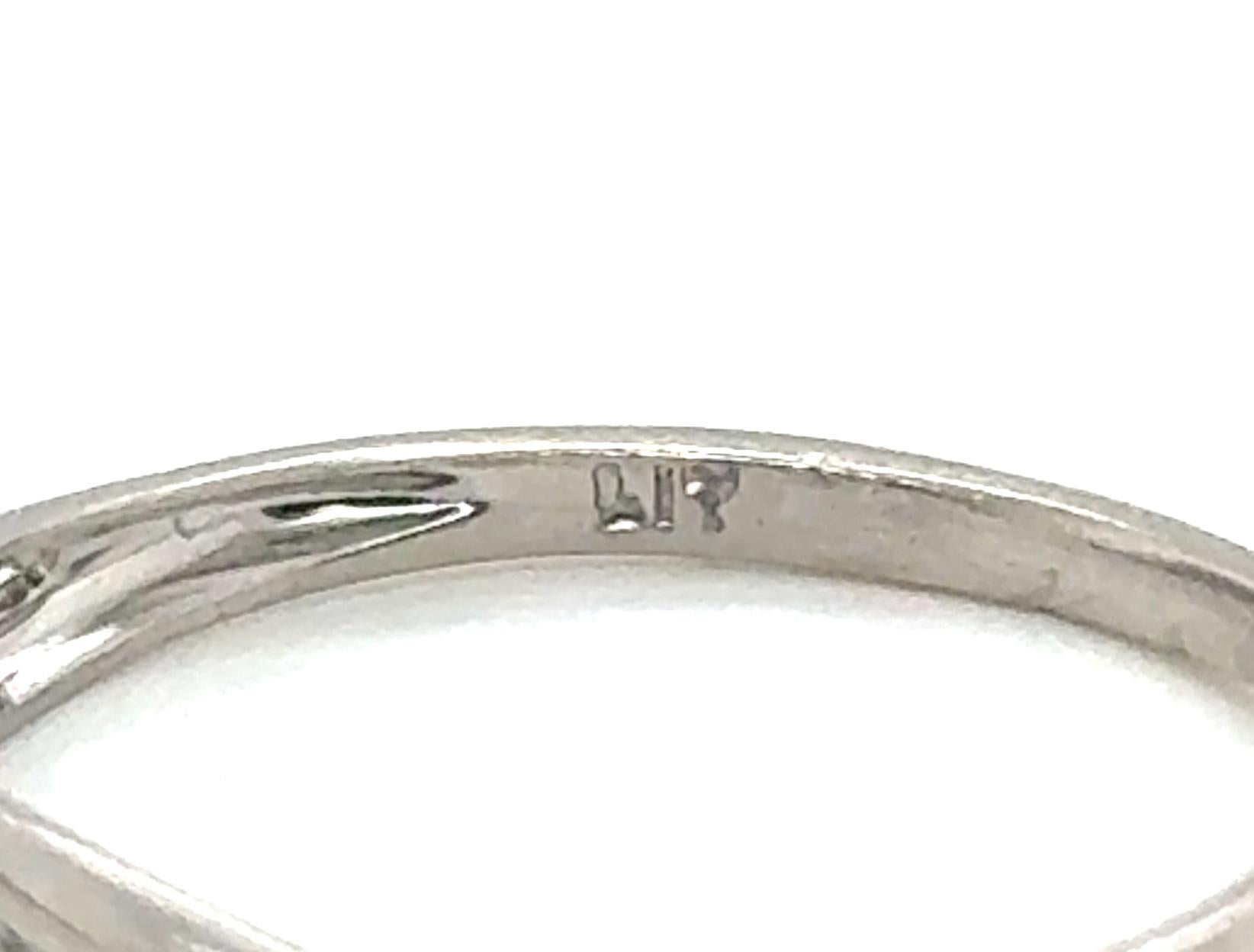 Art déco Art Deco Diamond Wedding Band Mined .10ct Original 1930's Platinum en vente