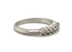 Art Deco Diamond Wedding Ring Anniversary Band Mined .10ct Platinum 1930's