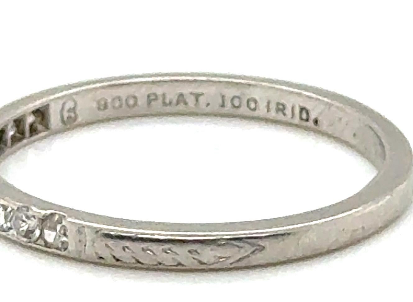 Anillo de boda de diamantes Art Déco Anillo de aniversario de platino de 0,25 ct Original 192 en Excelente estado para la venta en Dearborn, MI