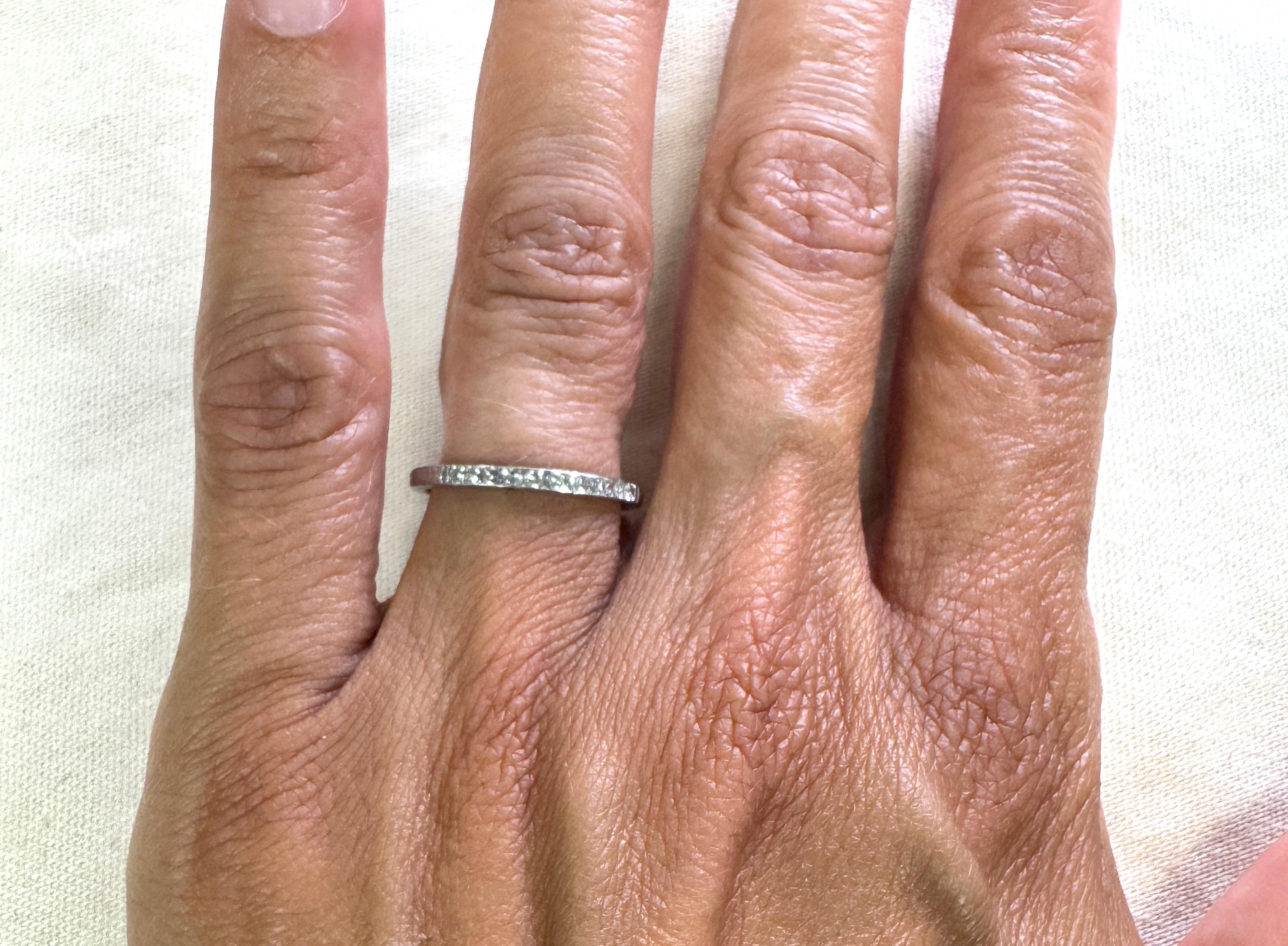 Anillo de boda de diamantes Art Déco Anillo de aniversario de platino de 0,25 ct Original 192 en venta 1