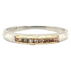 Art Deco Diamond Wedding Ring Anniversary Band Mined .15ct Platinum Original 193