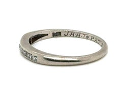 Art Deco Diamond Wedding Ring Band Mined .15ct Palladium Mecklenborg & Gerhardt