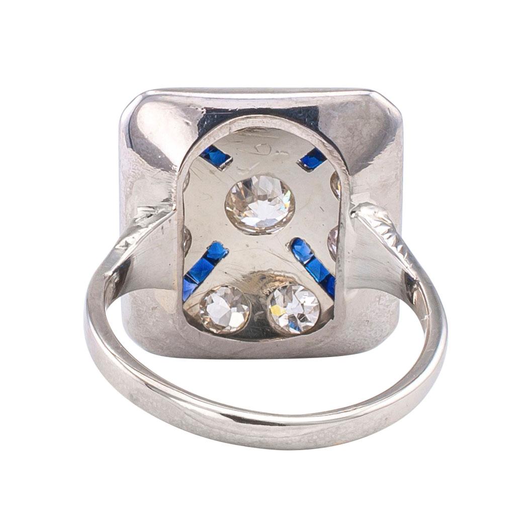 Women's Art Deco Diamond White Gold Dinner Ring