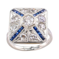 Art Deco Diamond White Gold Dinner Ring