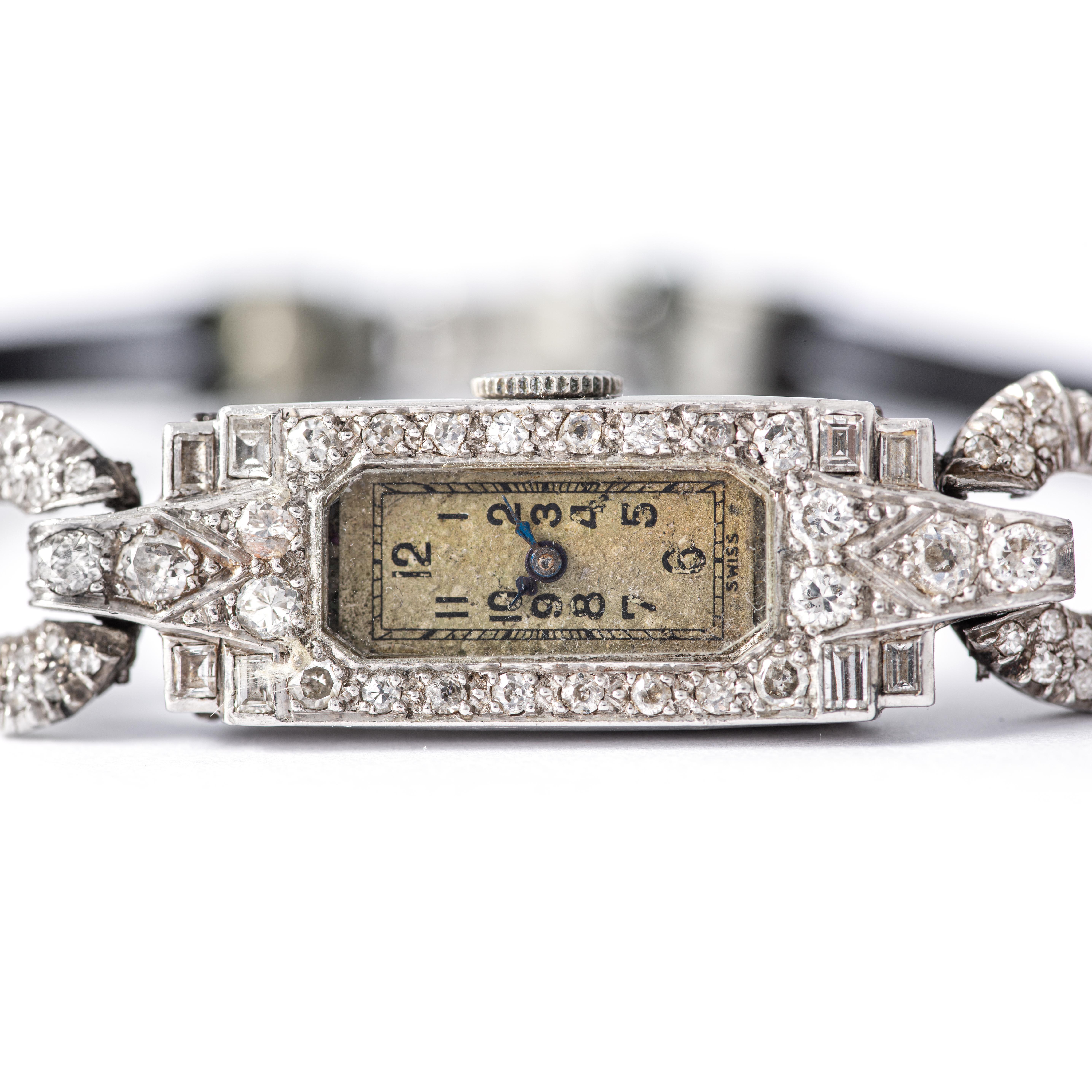Art Deco Diamond Wristwatch 1