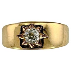 Antique Art Deco Diamond Yellow Gold Ring 
