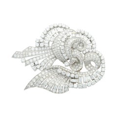 Art Deco Diamonds Duble Clip Brooch