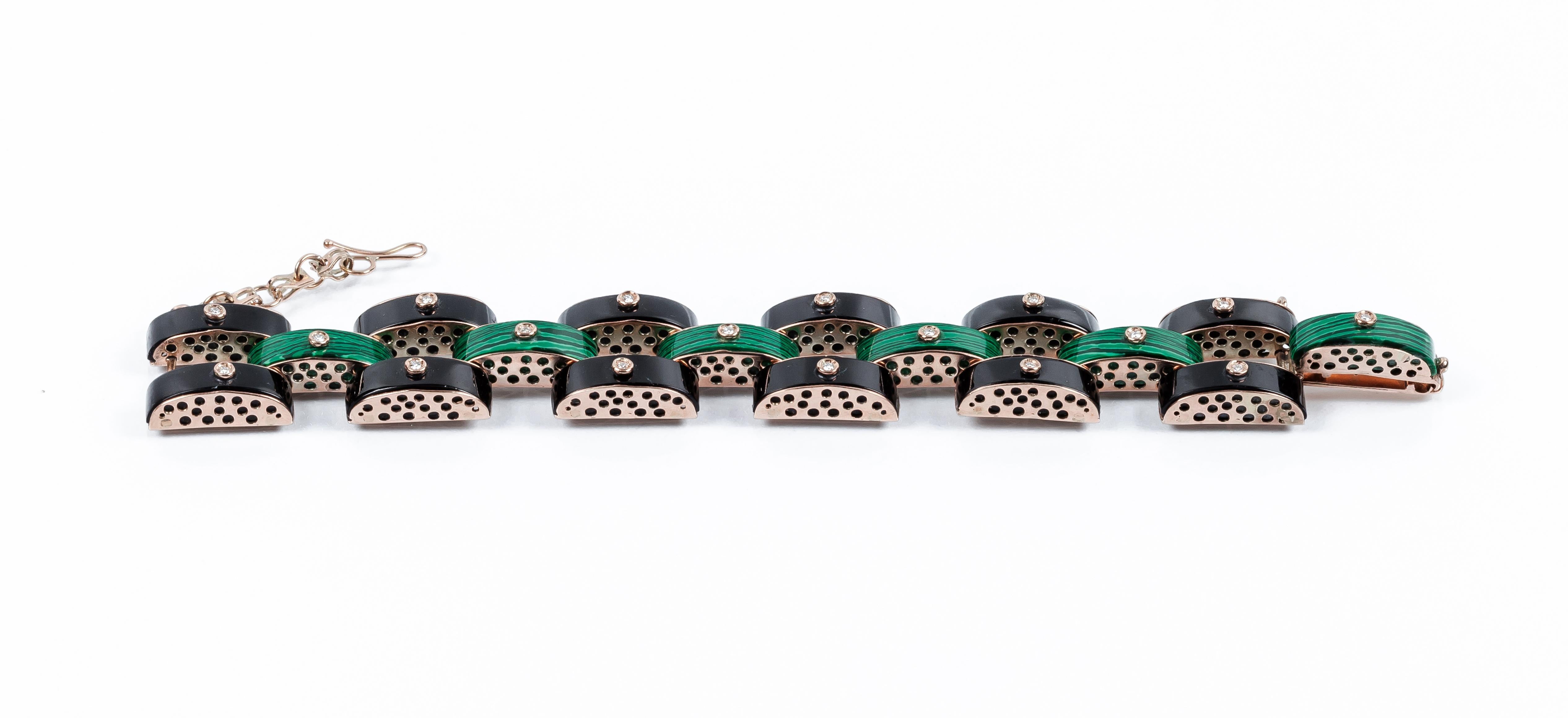 onyx malachite bracelet