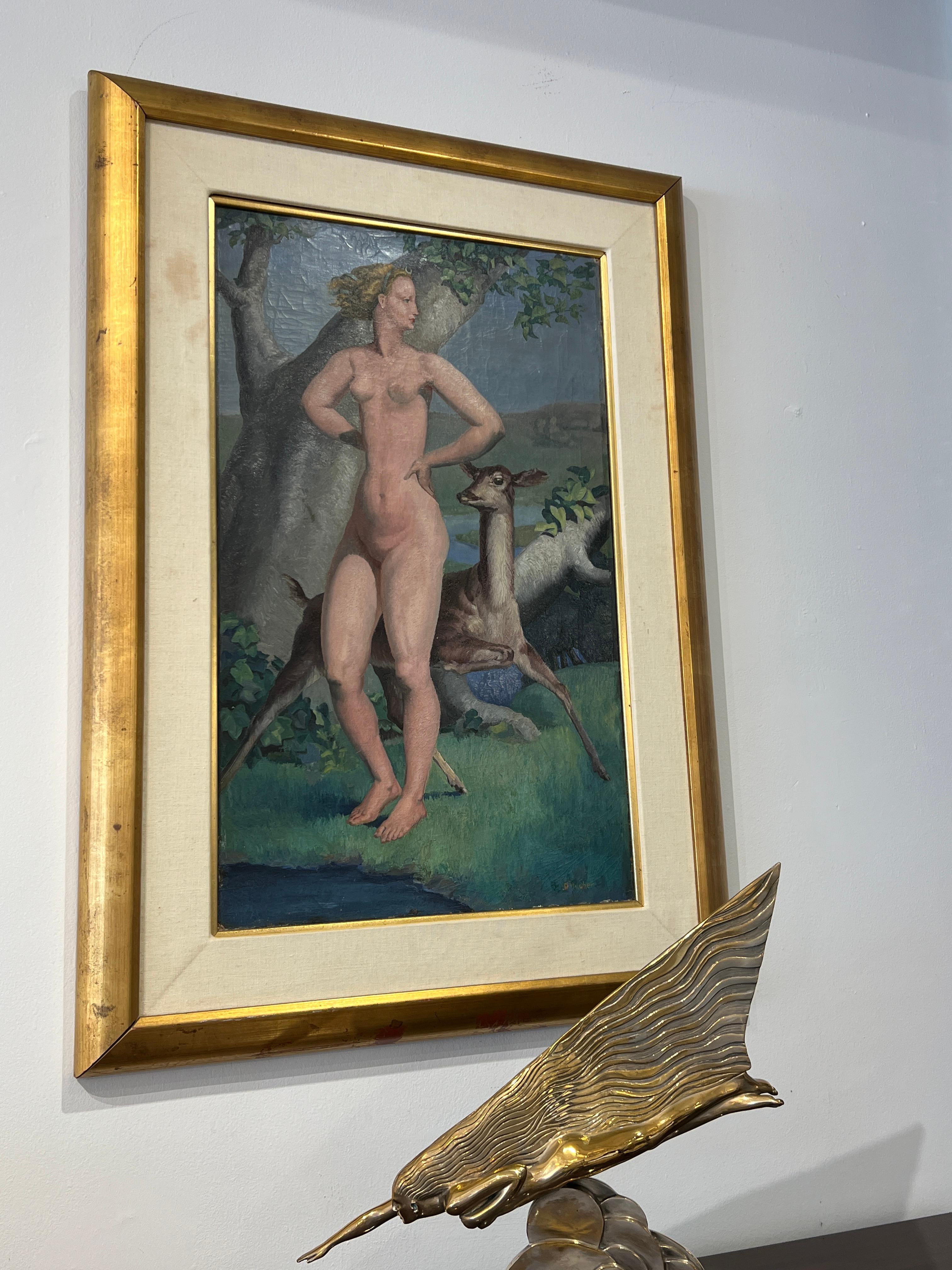 Art Deco Diana Tableau im Zustand „Gut“ im Angebot in Miami, FL